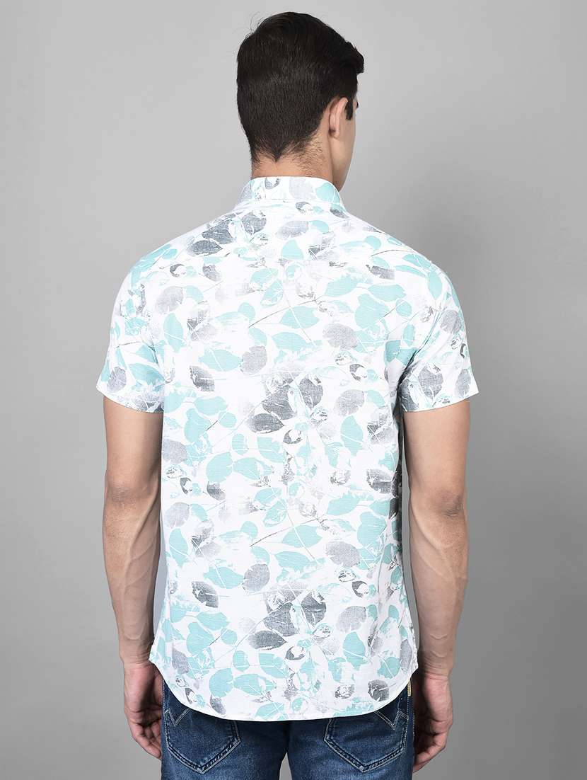 mens leaf print casual shirt - 19608872 -  Standard Image - 3