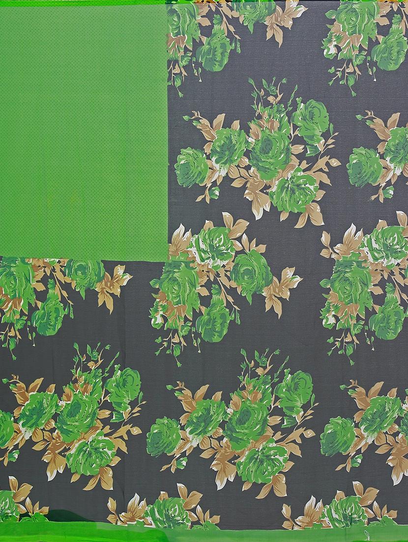 women's floral green colored saree with blouse - 19614262 - Standard Image - 3