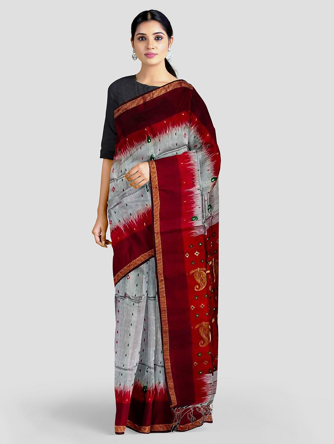 women self design handloom saree - 19615356 - Zoom Image - 0