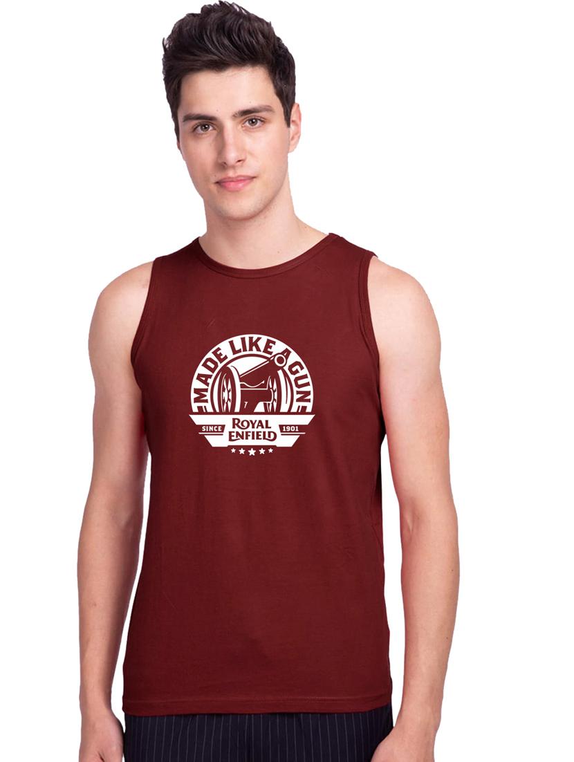 chest-printed cotton vest - 19615528 - Zoom Image - 0
