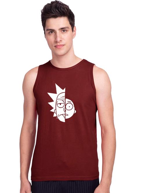 chest-printed cotton vest - 19615532 - Standard Image - 0