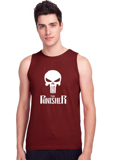 chest-printed cotton vest - 19615536 - Standard Image - 0