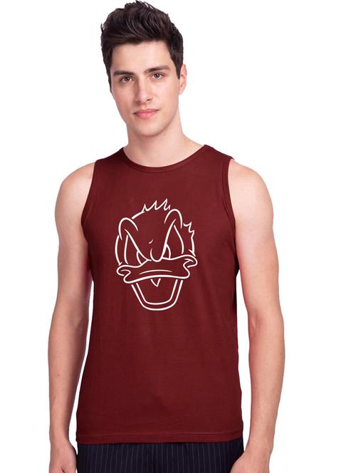 chest-printed cotton vest - 19615552 - Standard Image - 0