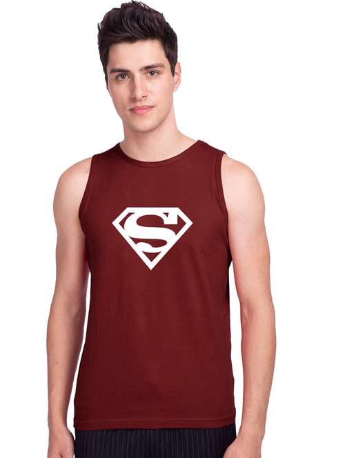 round neck graphic printed vest - 19615664 - Standard Image - 0