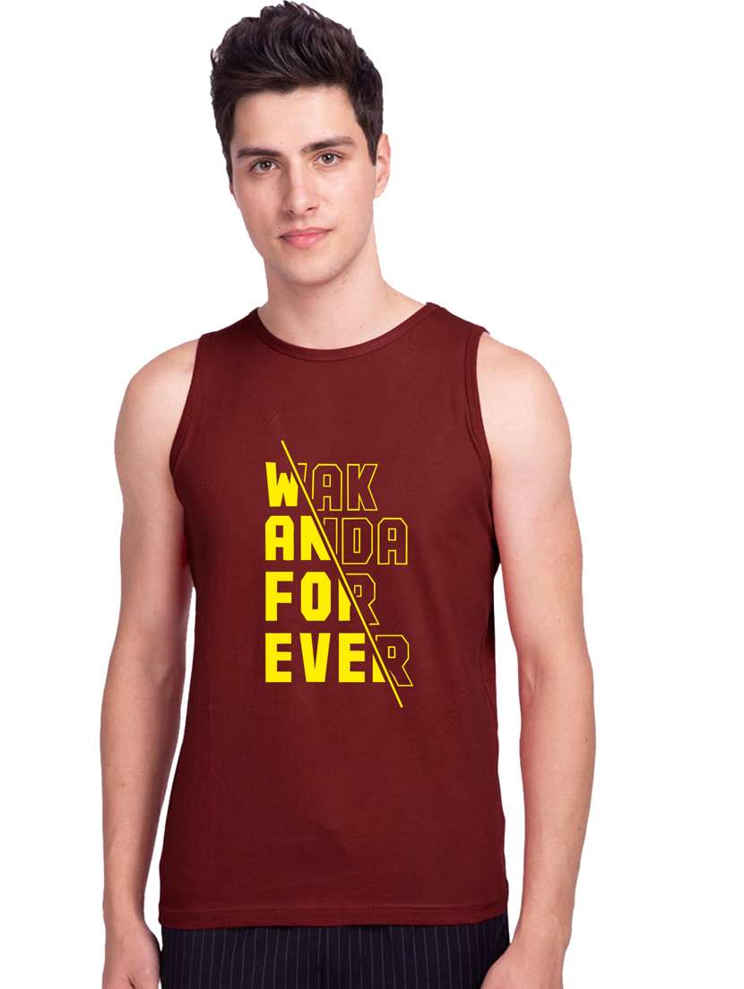 maroon cotton vest - 19615848 - Zoom Image - 0
