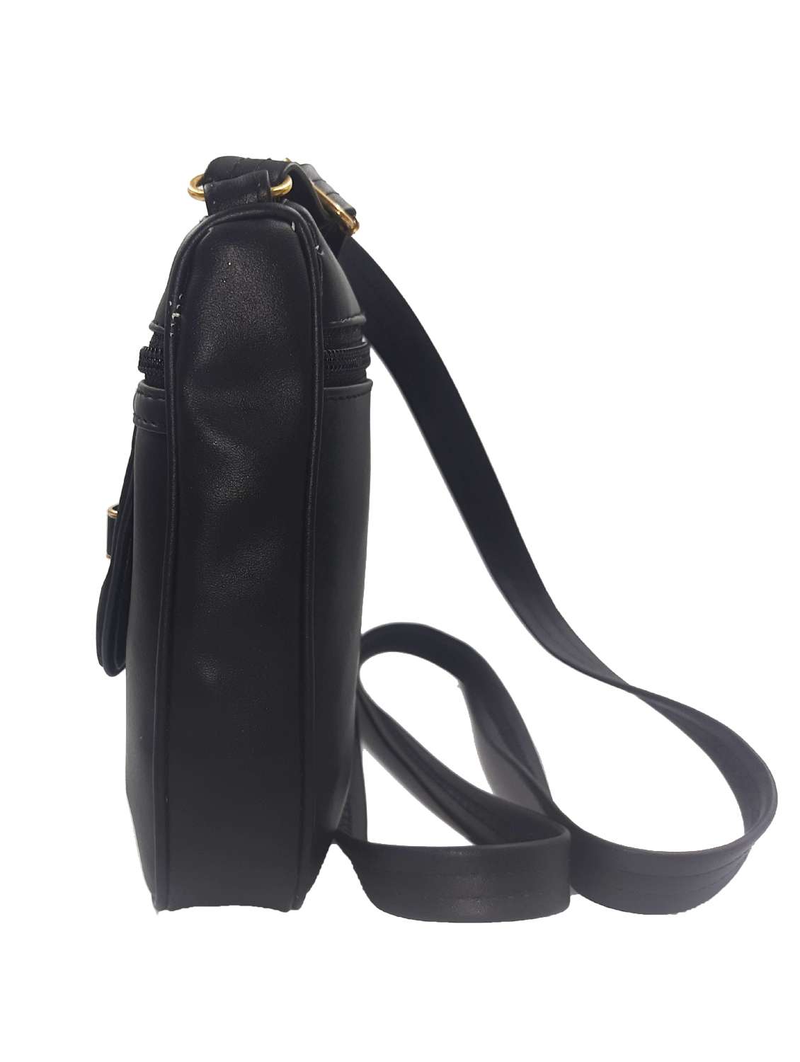black leatherette sling bag - 19616181 - Standard Image - 3