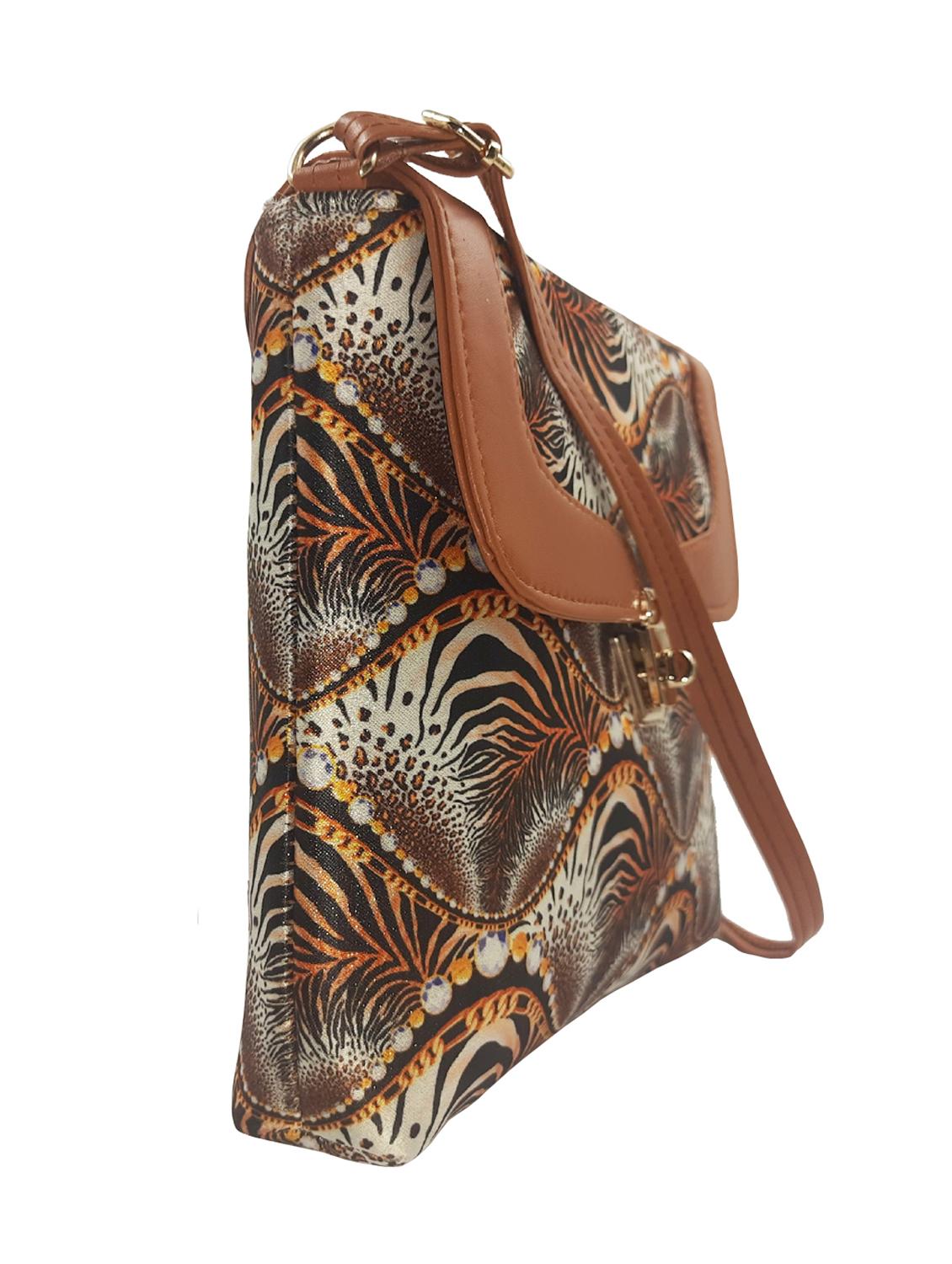 animal printed leatherette sling bag - 19616184 - Standard Image - 3