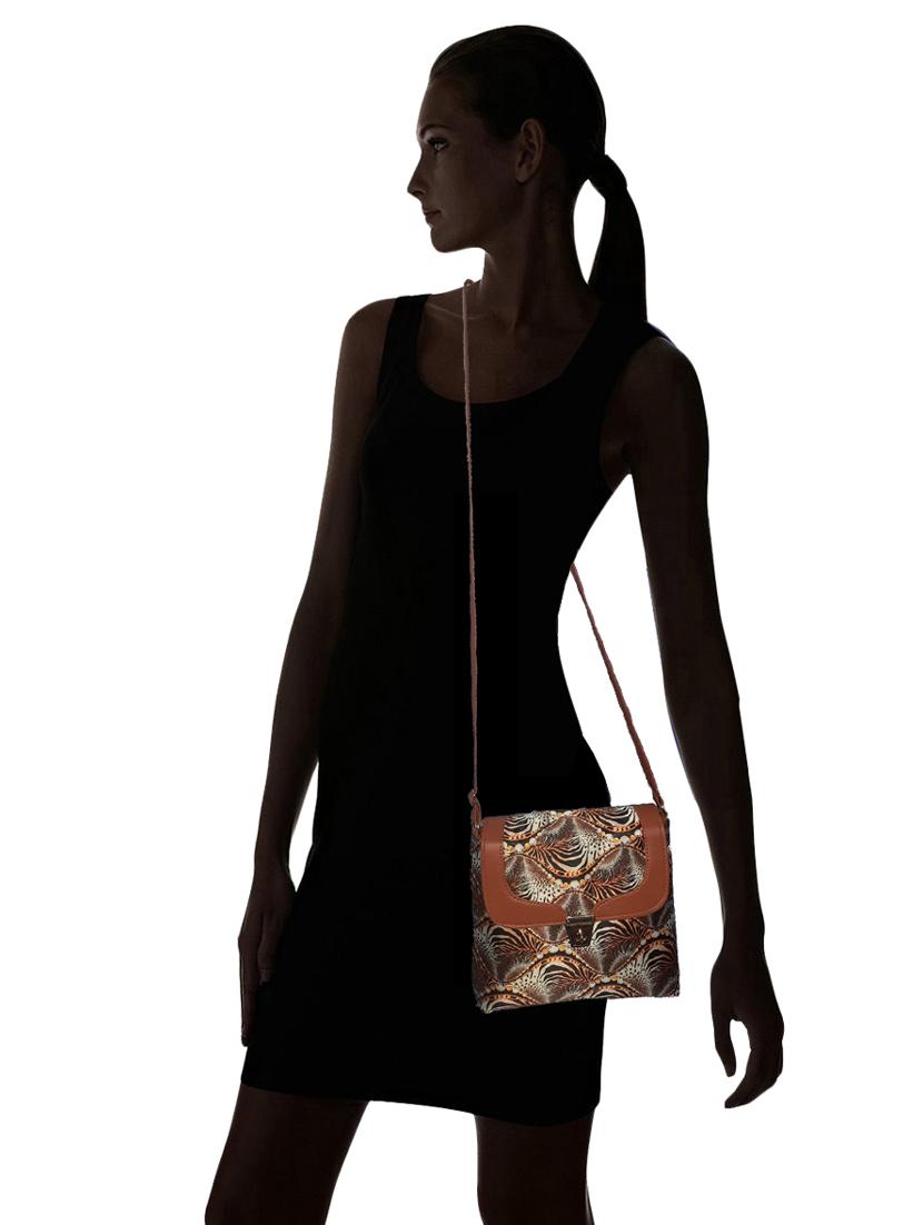 animal printed leatherette sling bag - 19616184 - Standard Image - 5