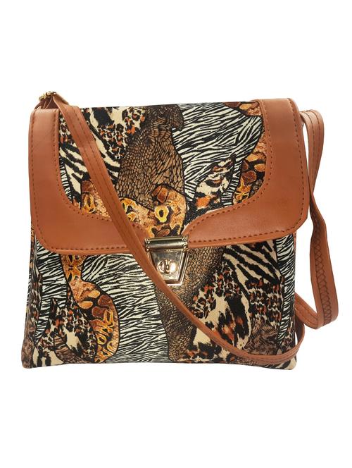 animal printed leatherette sling bag - 19616186 -  Standard Image - 0