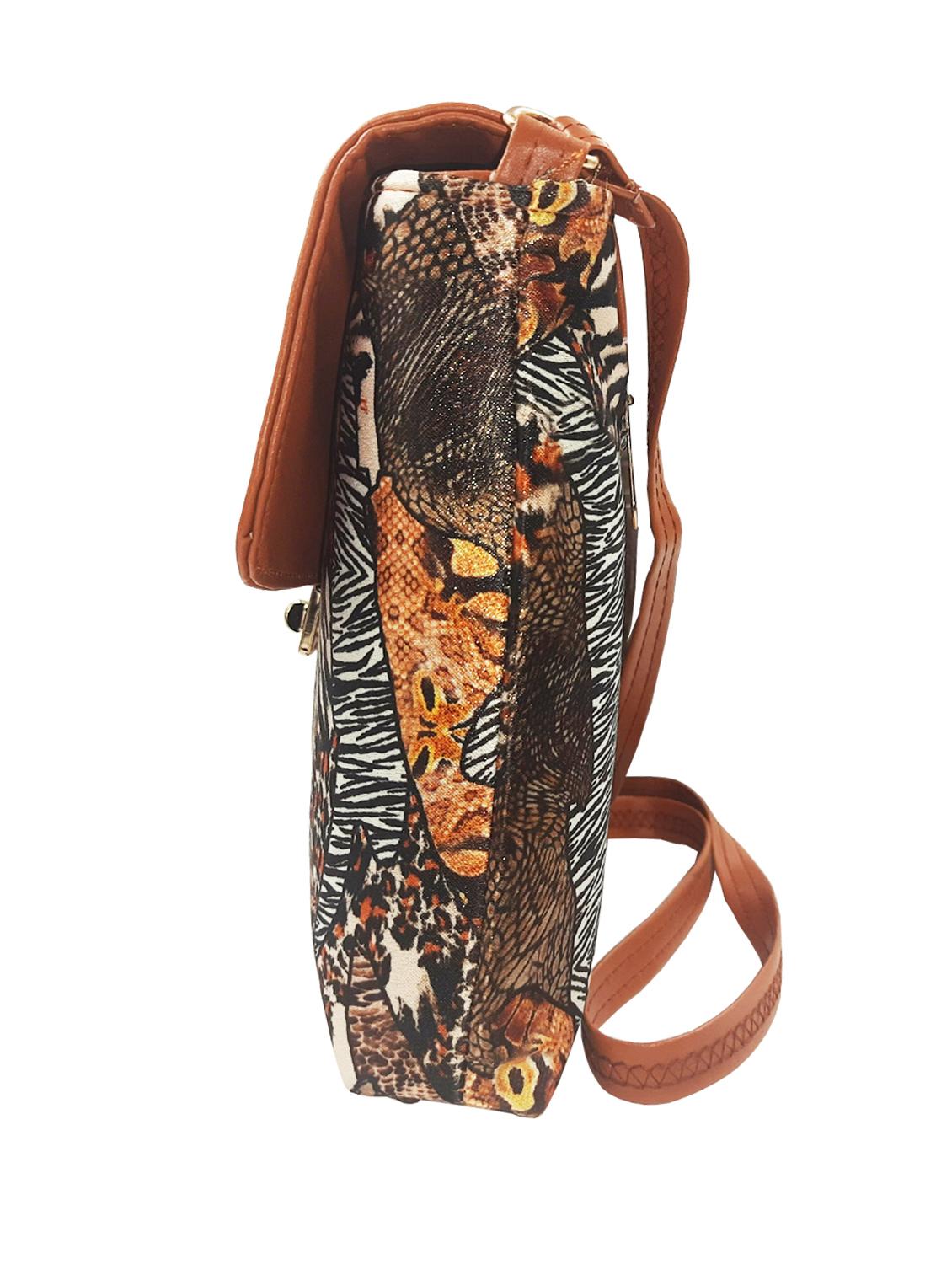 animal printed leatherette sling bag - 19616186 - Standard Image - 3
