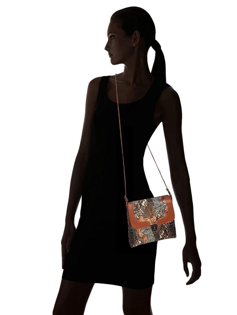 animal printed leatherette sling bag - 19616186 - Standard Image - 5