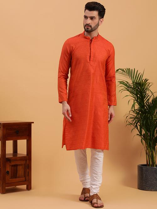 men self design kurta churidar ethnic wear set - 19616529 - Standard Image - 0