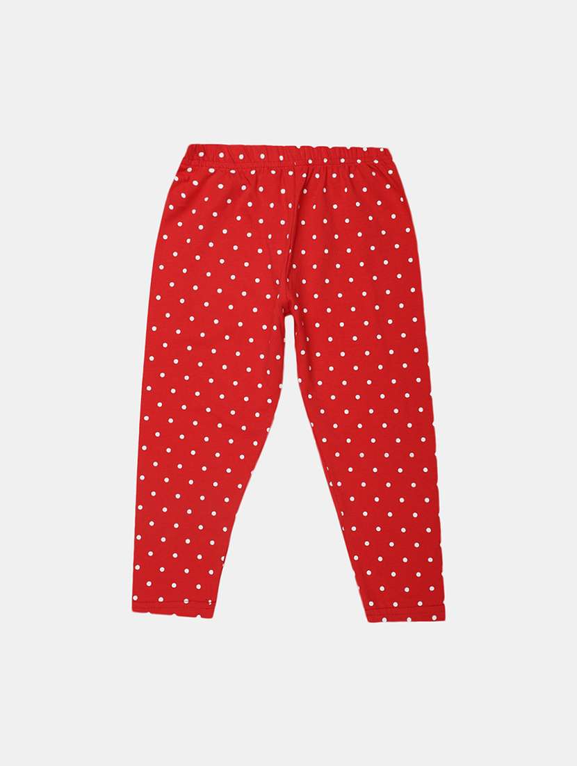 red cotton legging