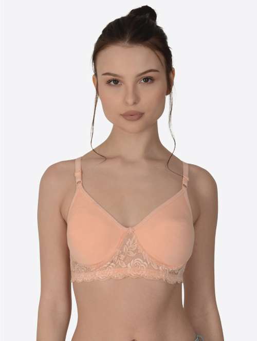 orange cotton regular bra - 19616690 - Standard Image - 0