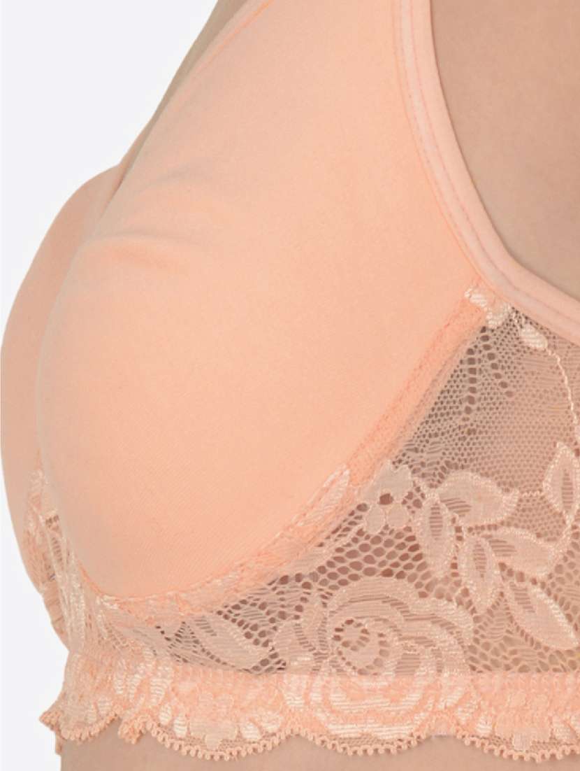 orange cotton regular bra - 19616690 - Standard Image - 5