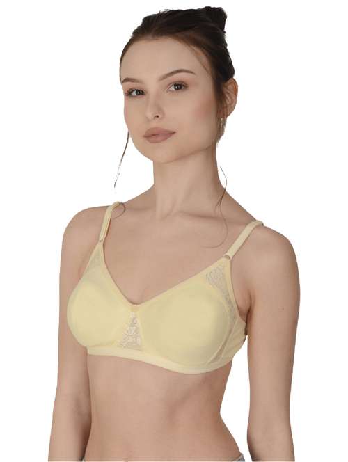 beige cotton regular bra - 19616691 - Standard Image - 0