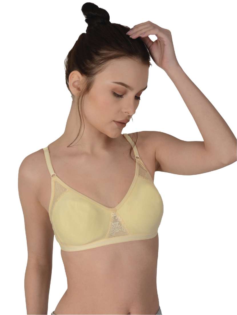 beige cotton regular bra - 19616691 - Standard Image - 3