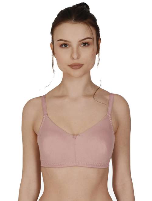 pink cotton regular bra - 19616700 -  Standard Image - 0