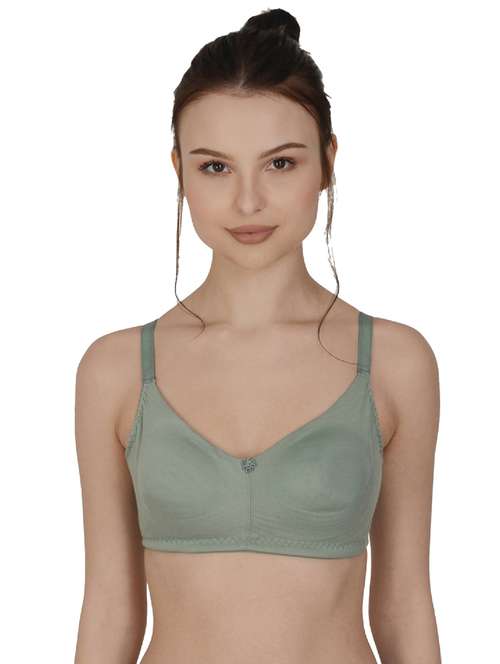 green cotton regular bra - 19616701 -  Standard Image - 0