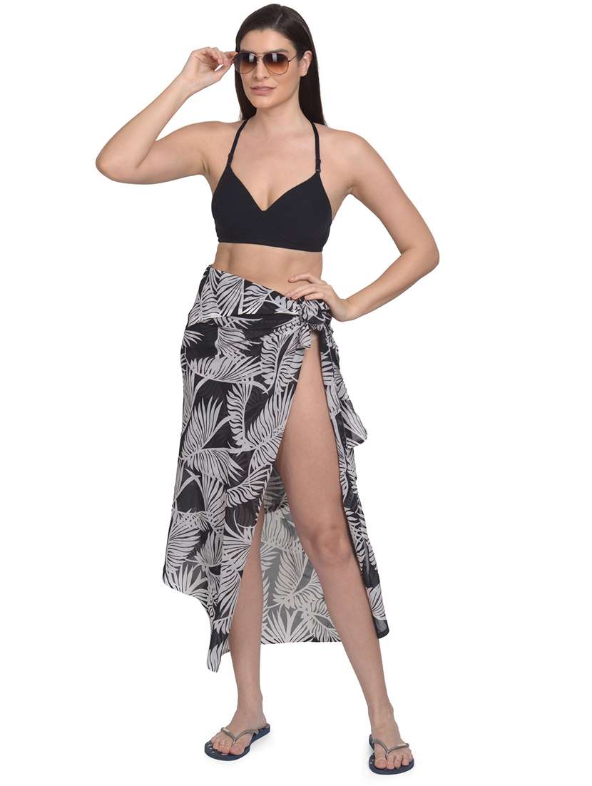 black printed sarongs - 19616758 - Standard Image - 3