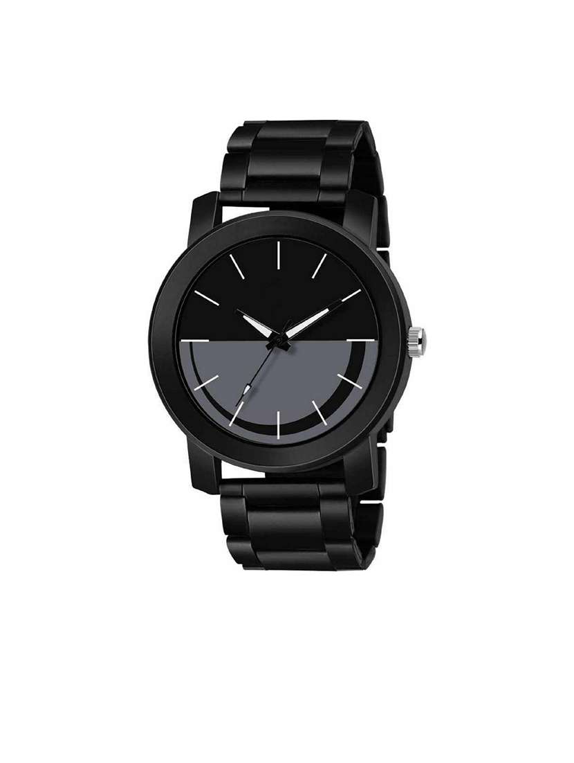 men round shape analog watch 