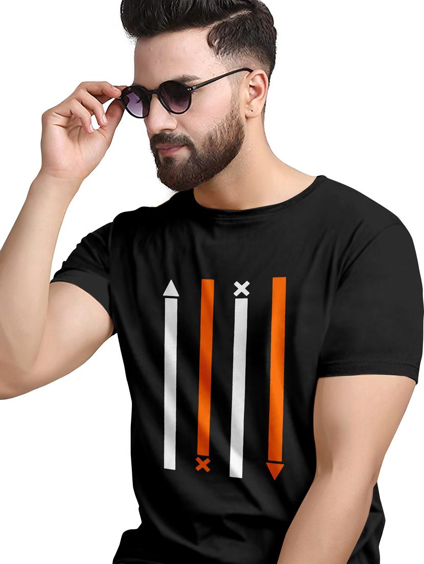 round neck printed regular t-shirt - 19617089 - Standard Image - 3