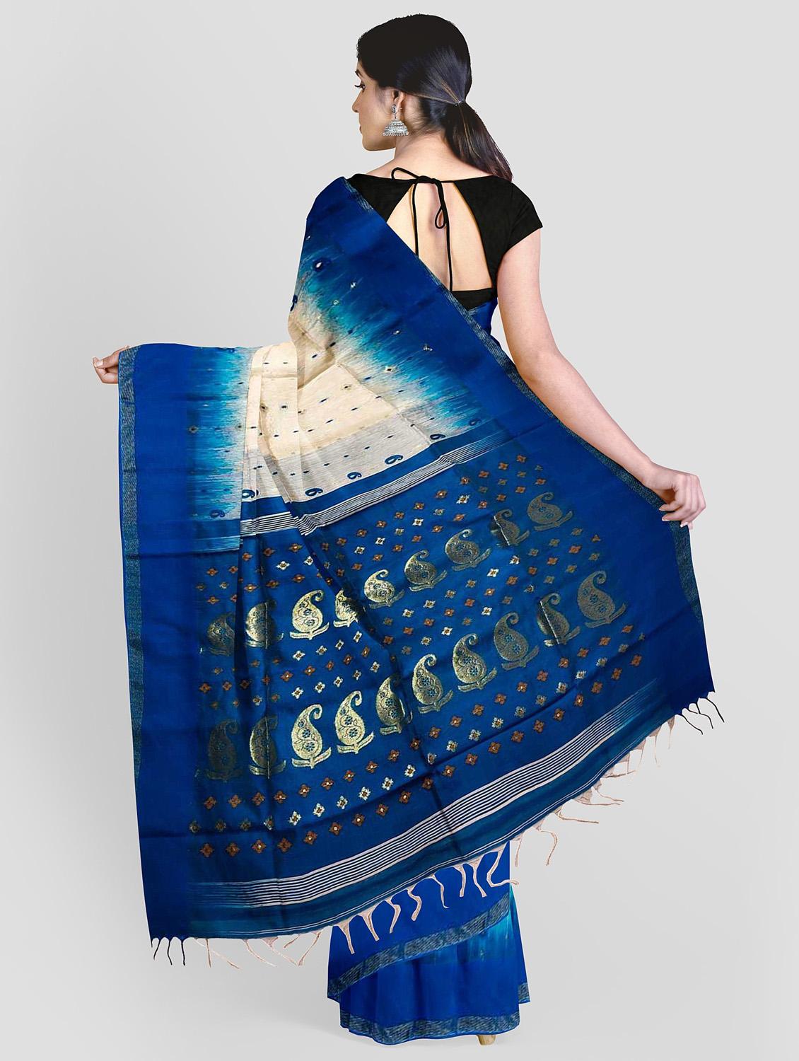 women self design handloom saree - 19617125 - Standard Image - 3