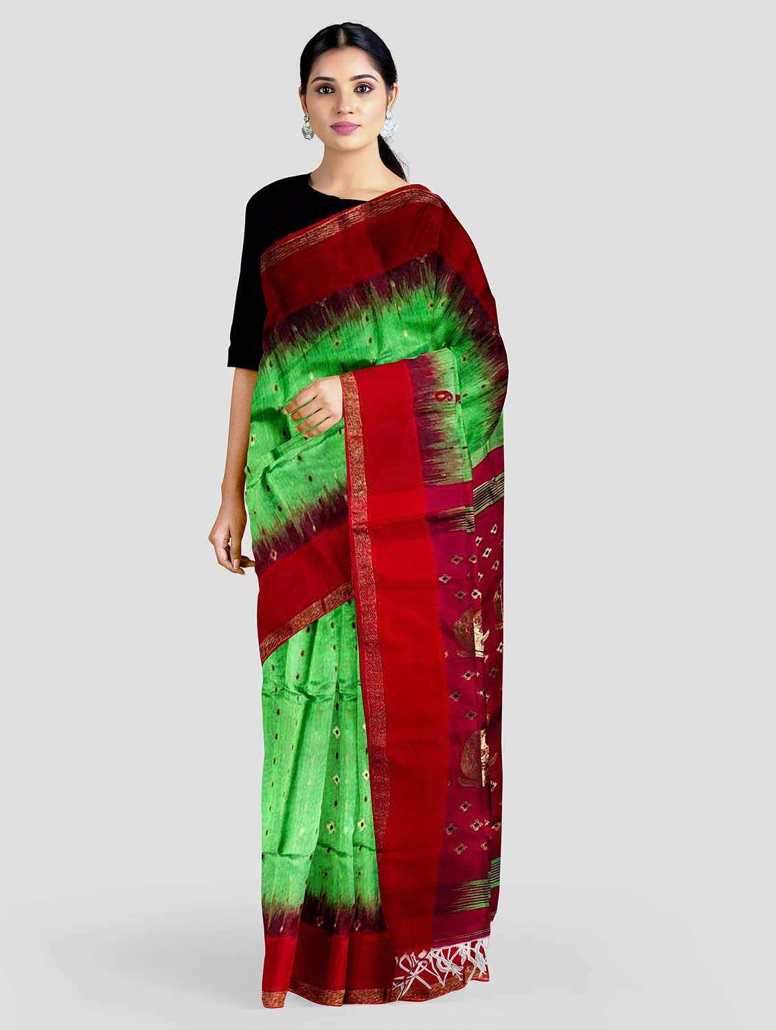 women's bandhani multi colored saree