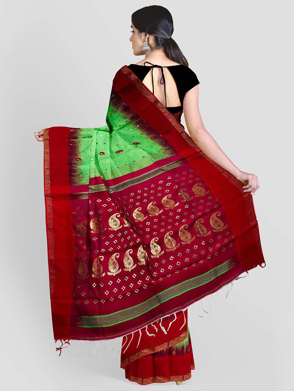 women's bandhani multi colored saree - 19617138 -  Standard Image - 3