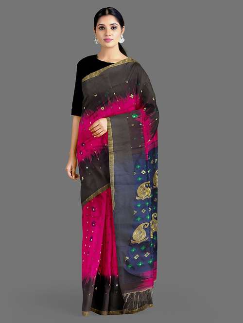 women self design handloom saree - 19617140 - Standard Image - 0