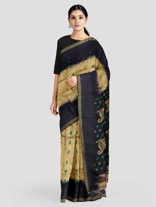 women's self design beige colored saree - 19617223 - Standard Image - 0