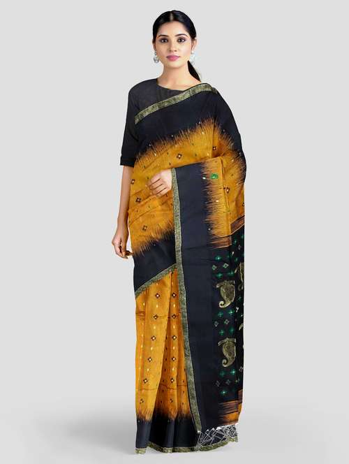women self design handloom saree - 19617224 - Standard Image - 0
