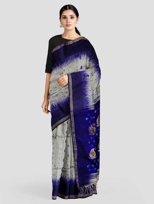 women's self design grey colored saree - 19617225 - Standard Image - 0
