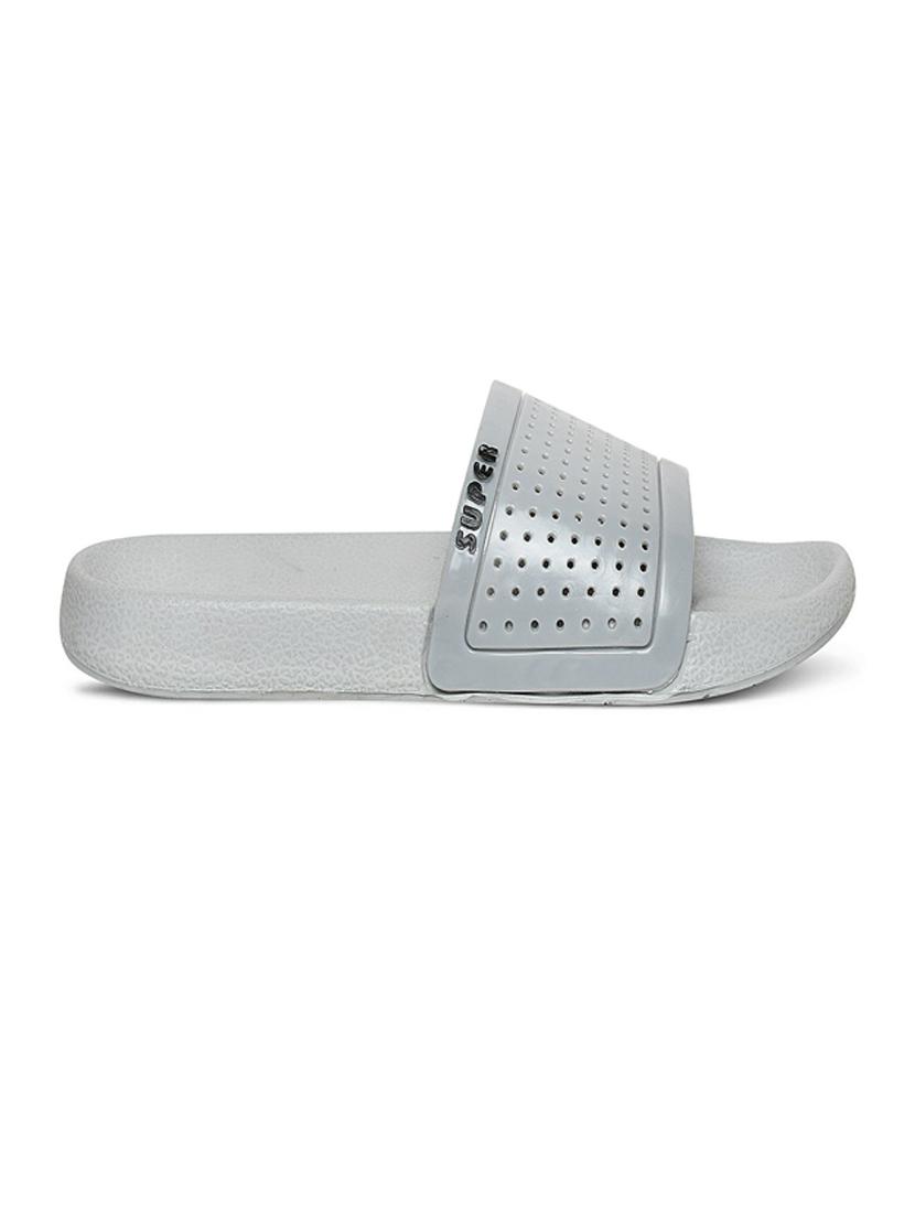 grey rubber slip on flip flops - 19617328 - Standard Image - 3
