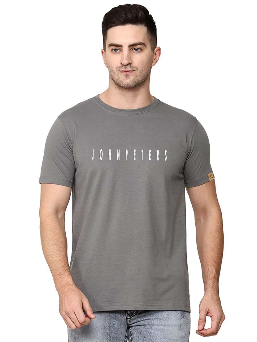 round neck chest print t-shirt