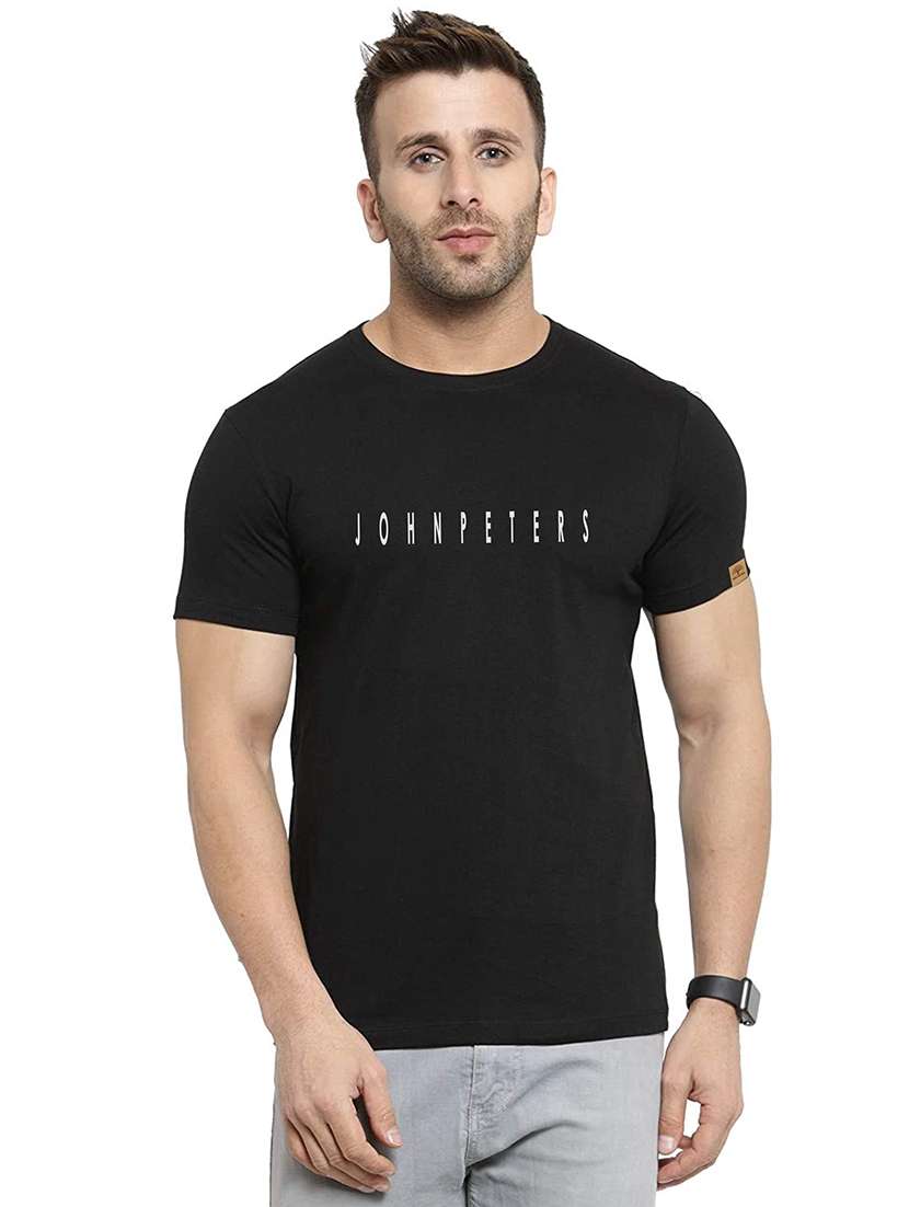 crew neck chest print t-shirt - 19617488 -  Zoom Image - 0