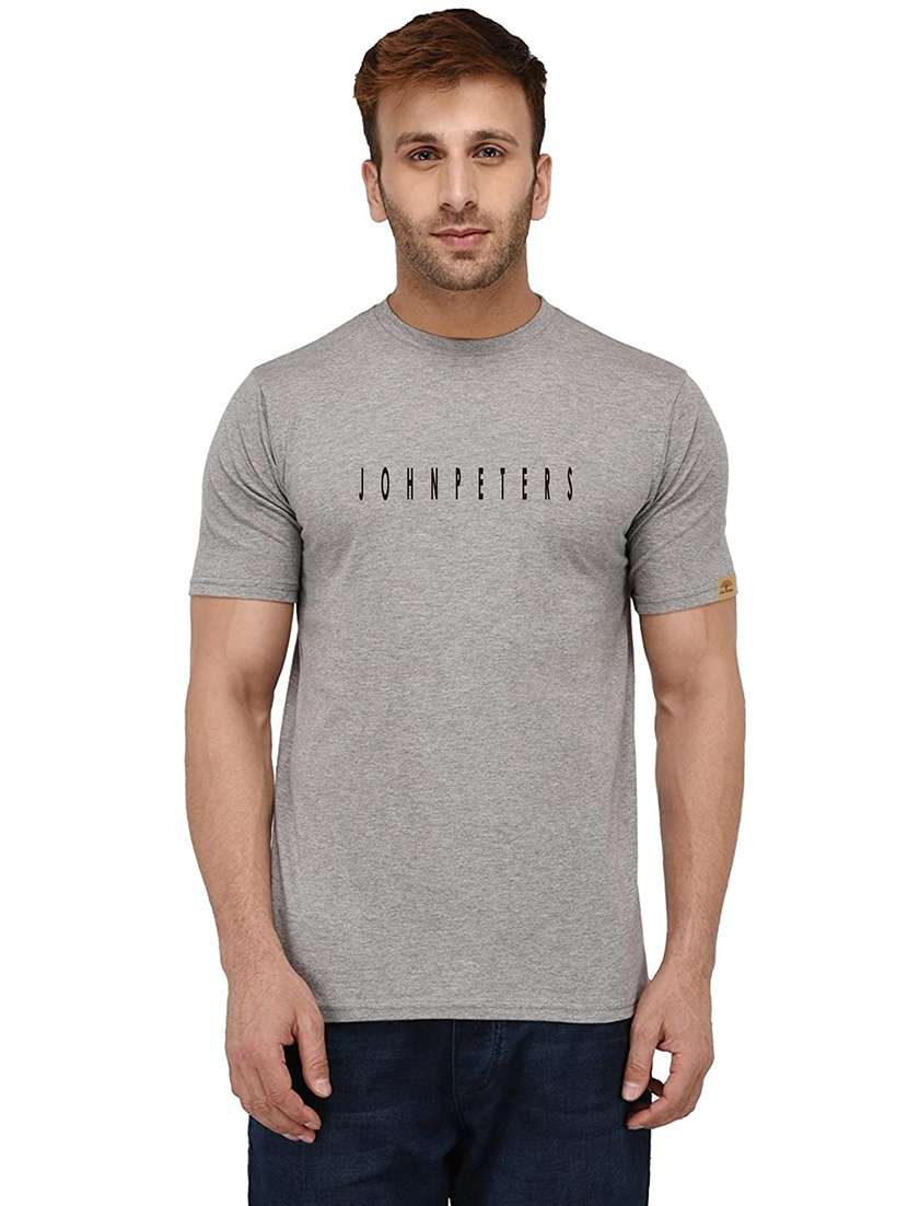 crew neck chest print t-shirt