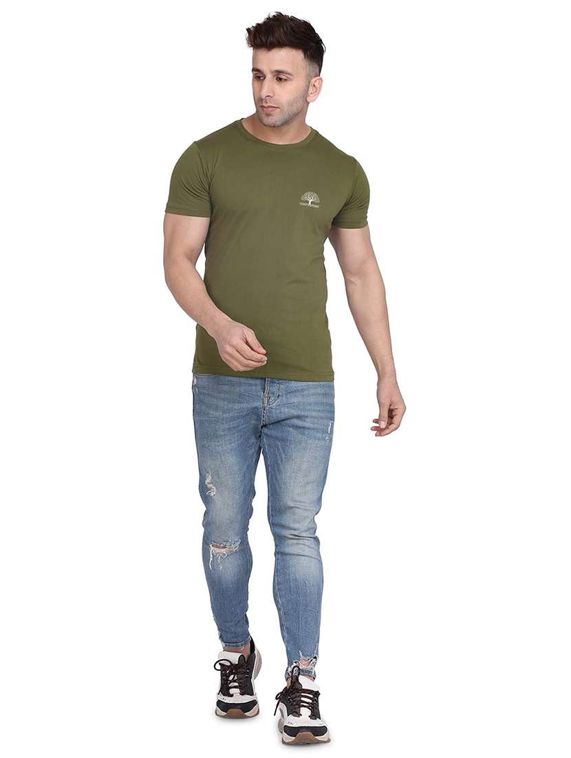 green crew neck logo print t-shirt - 19617503 -  Standard Image - 3