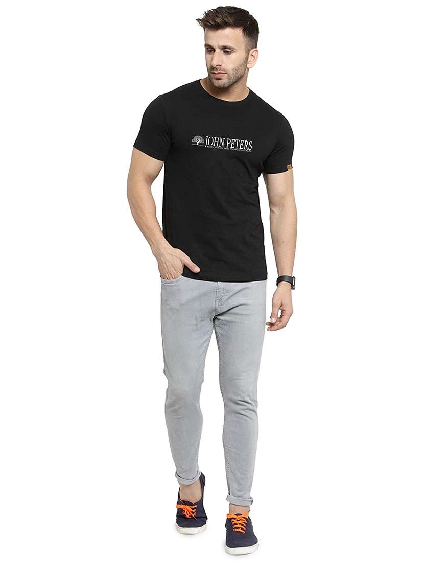 round neck chest print t-shirt - 19617506 - Standard Image - 3