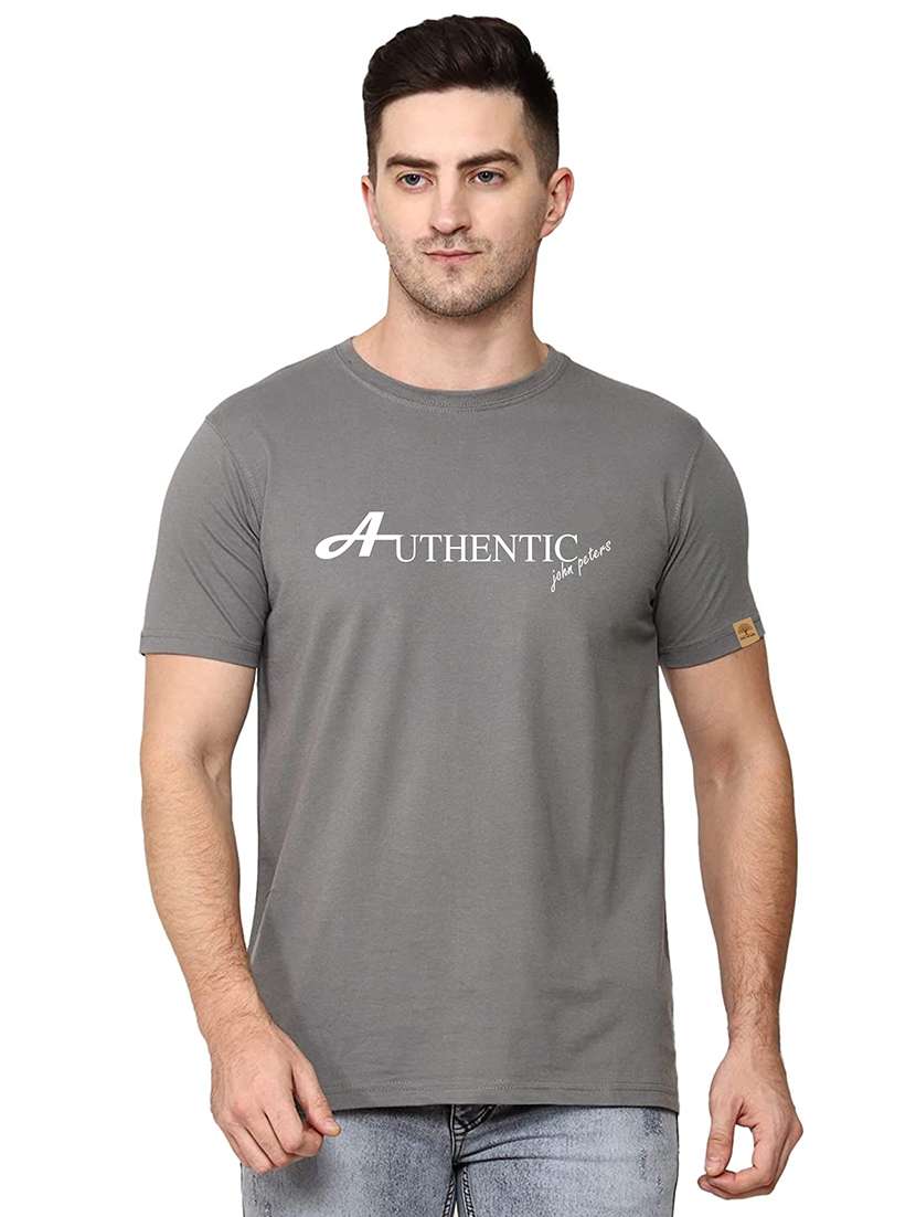 men chest print short sleeve t-shirt - 19617523 - Zoom Image - 0