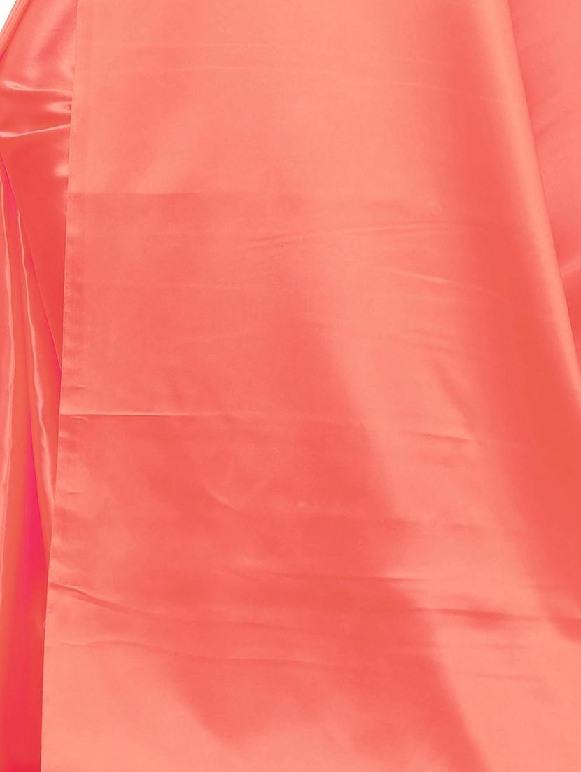 orange solid plain saree with blouse - 19617610 - Standard Image - 3