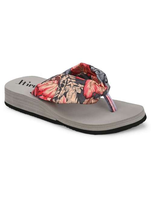 grey fabric slippers flip flops - 19618455 -  Standard Image - 0