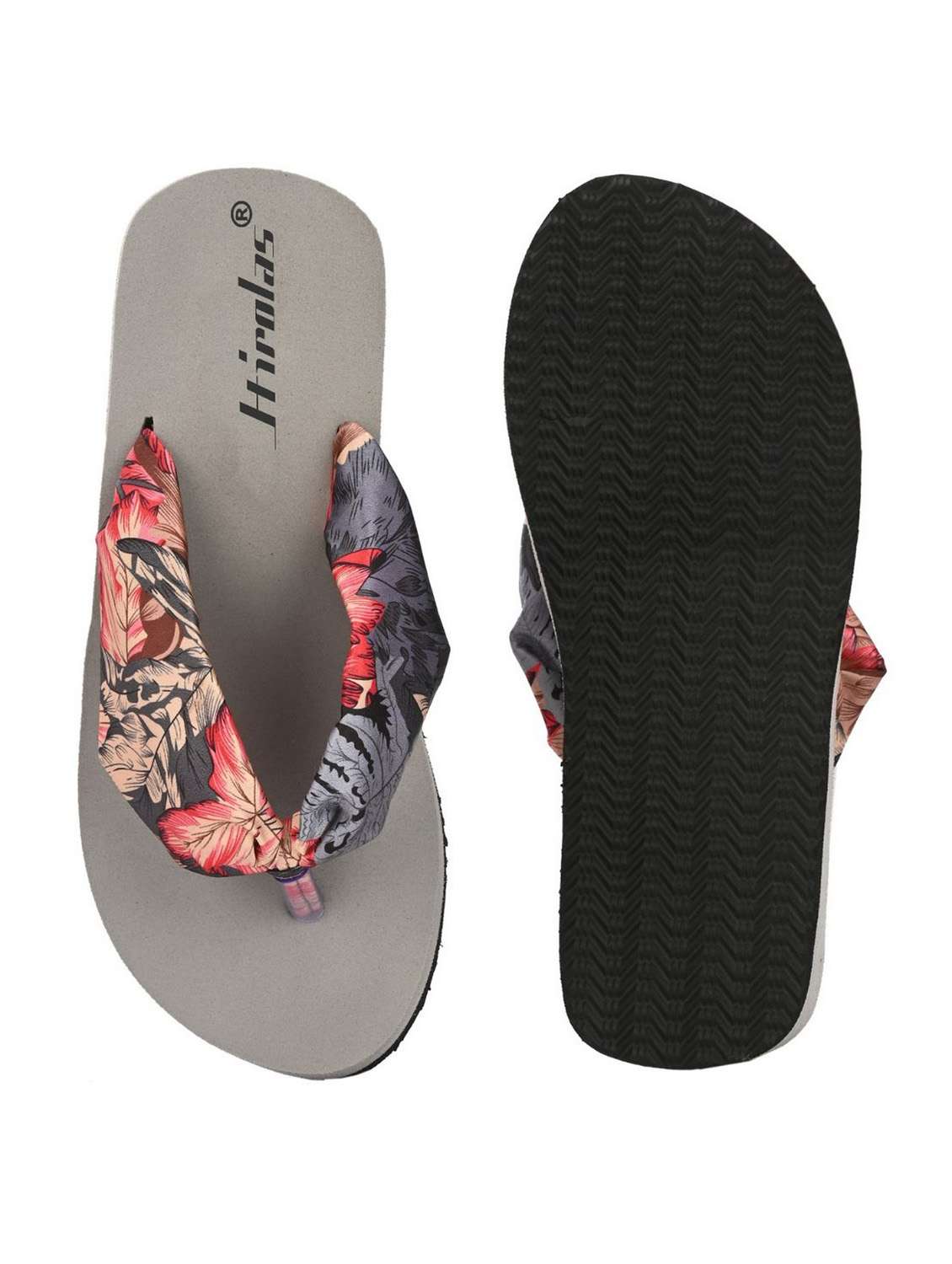 grey fabric slippers flip flops - 19618455 -  Standard Image - 3