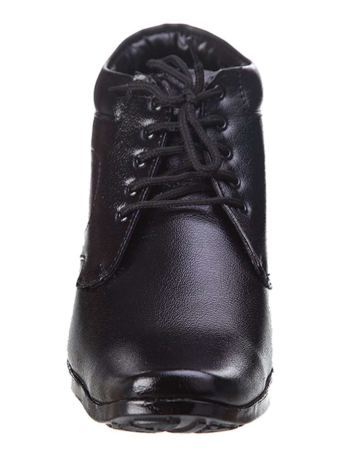 black synthetic & mesh laceup derbies - 19618614 -  Standard Image - 3