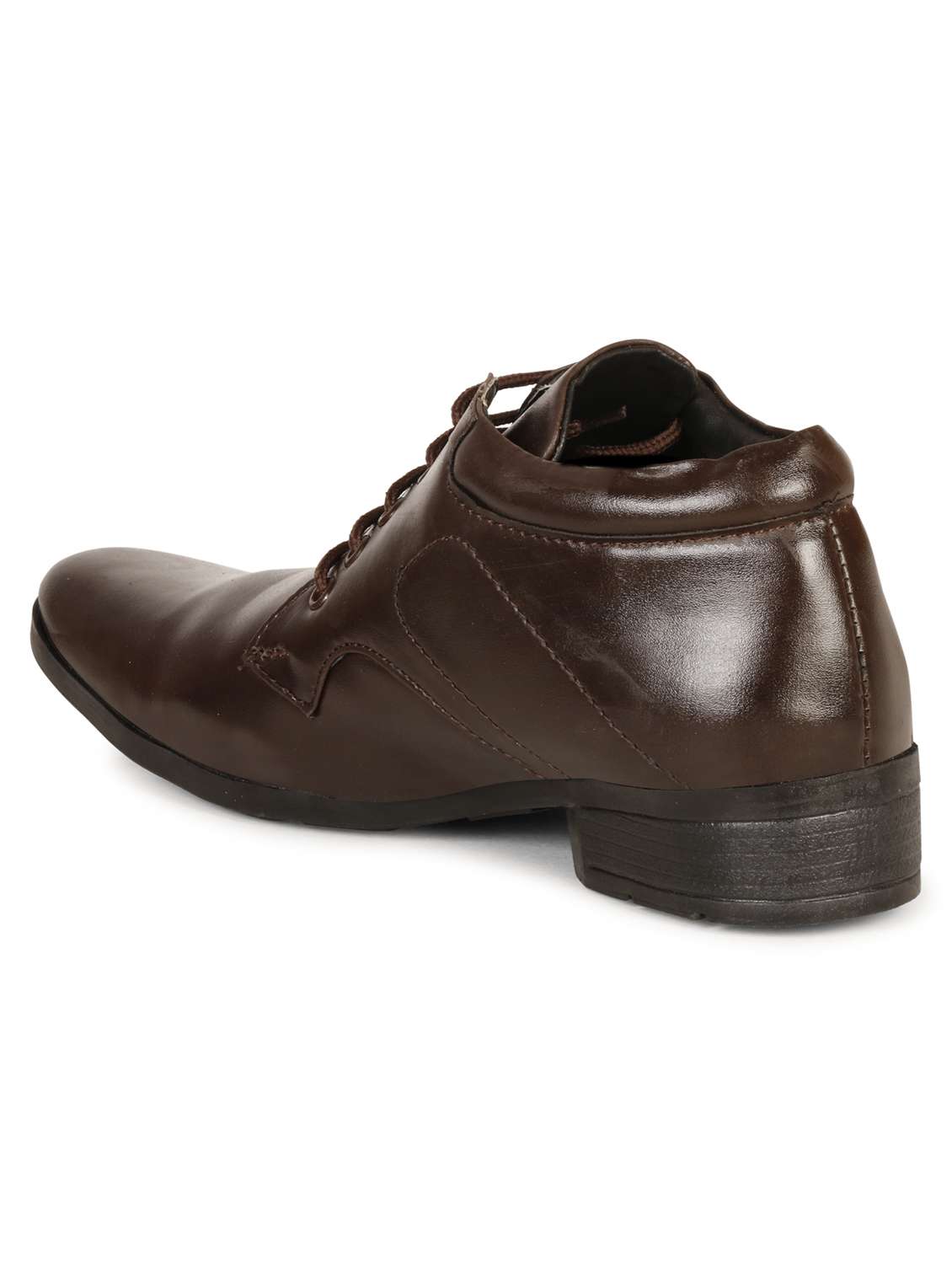 brown synthetic & mesh laceup derbies - 19618615 -  Standard Image - 3