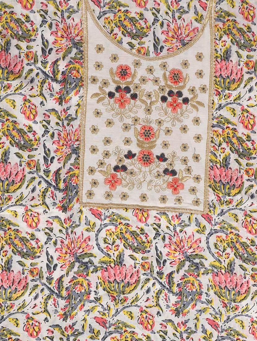 printed unstitched suit set - 19618652 - Standard Image - 3