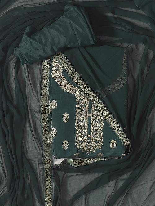 zari work self design unstitched suit set - 19618673 -  Standard Image - 0