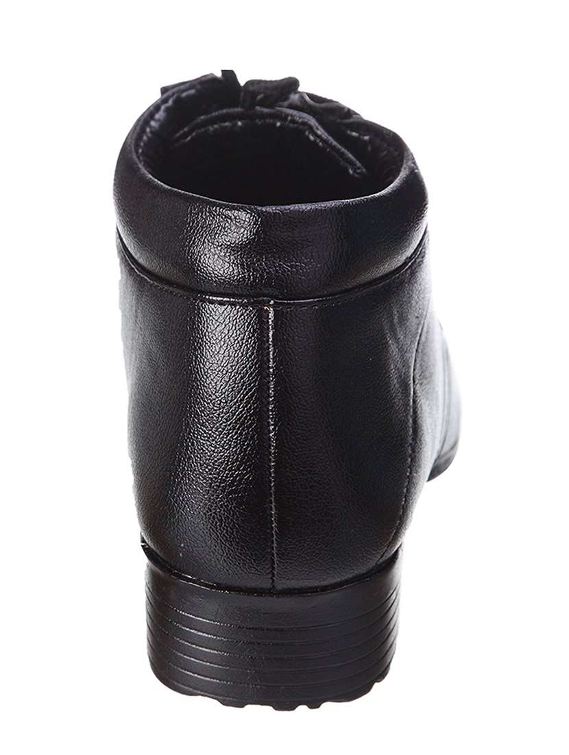 black synthetic & mesh laceup derbies - 19618721 -  Standard Image - 3