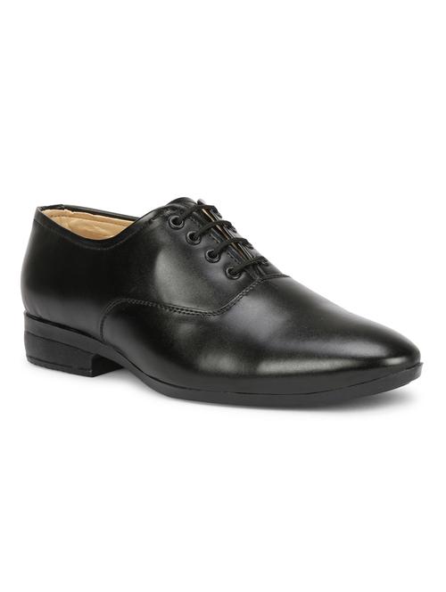 black synthetic & mesh laceup derbies - 19618724 - Standard Image - 0