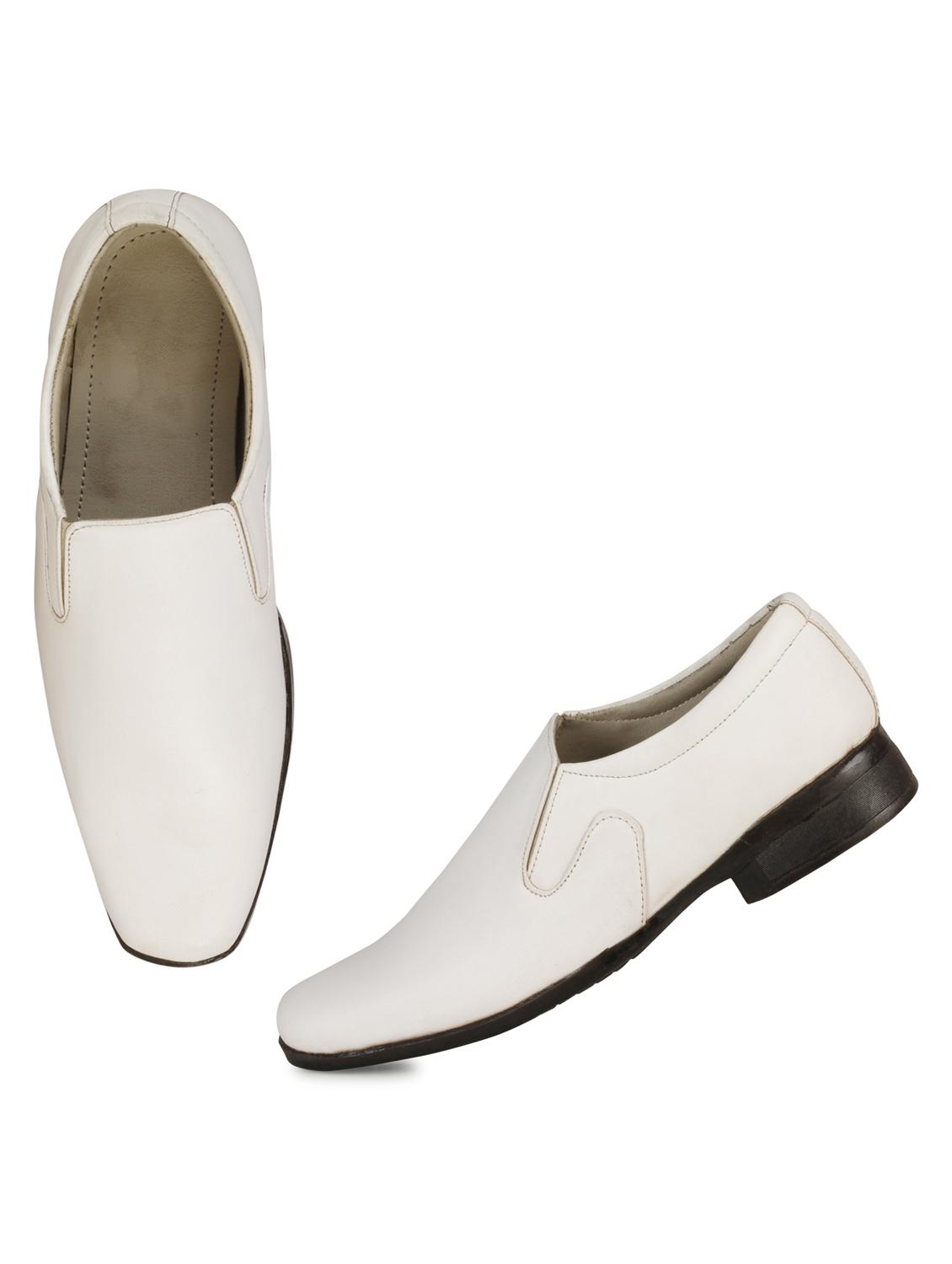mens white solid slip on - 19618741 - Standard Image - 5